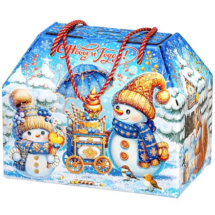 Новогодний подарок Набор конфет «Сумочка Снеговики»